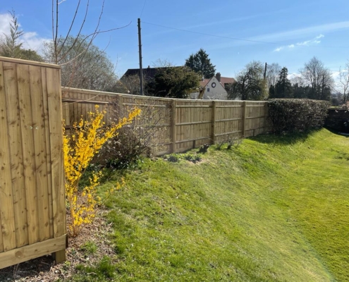 Garden fencing, storm repair Long Marsden